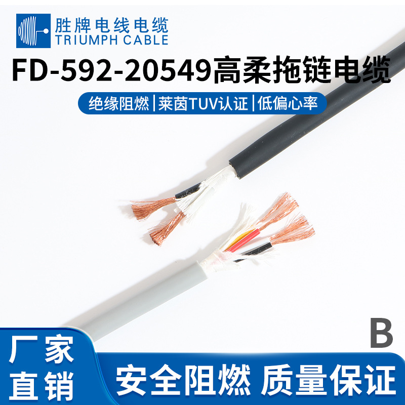 聚氨酯护套UL20549-26A/26芯彩芯护套线耐油拖链2000万次电线