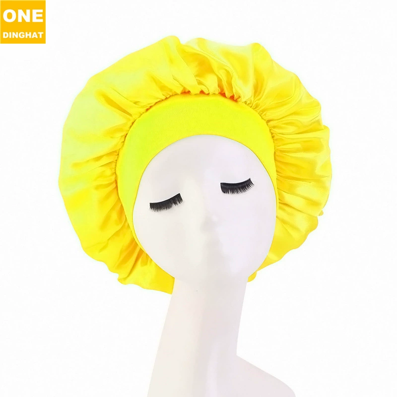Sleeping Hat TJM-301 — Wide-Edge High-Elastic Ladies Hair Care Cap, Satin-Look, 56–58 cm