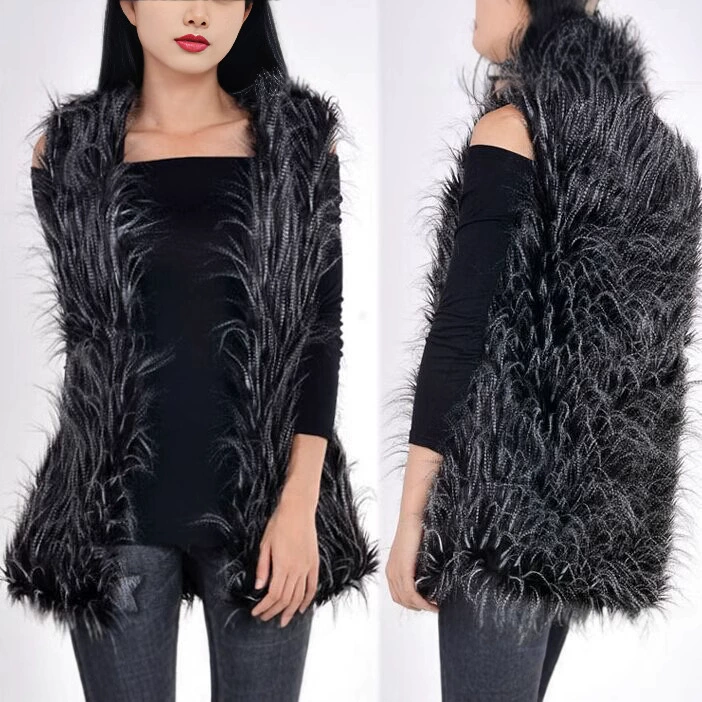 Amazon AliExpress внешняя торговля трансграничный осенне-зимний жилет из искусственного меха павлина короткий жилет теплый жилет женская одежда