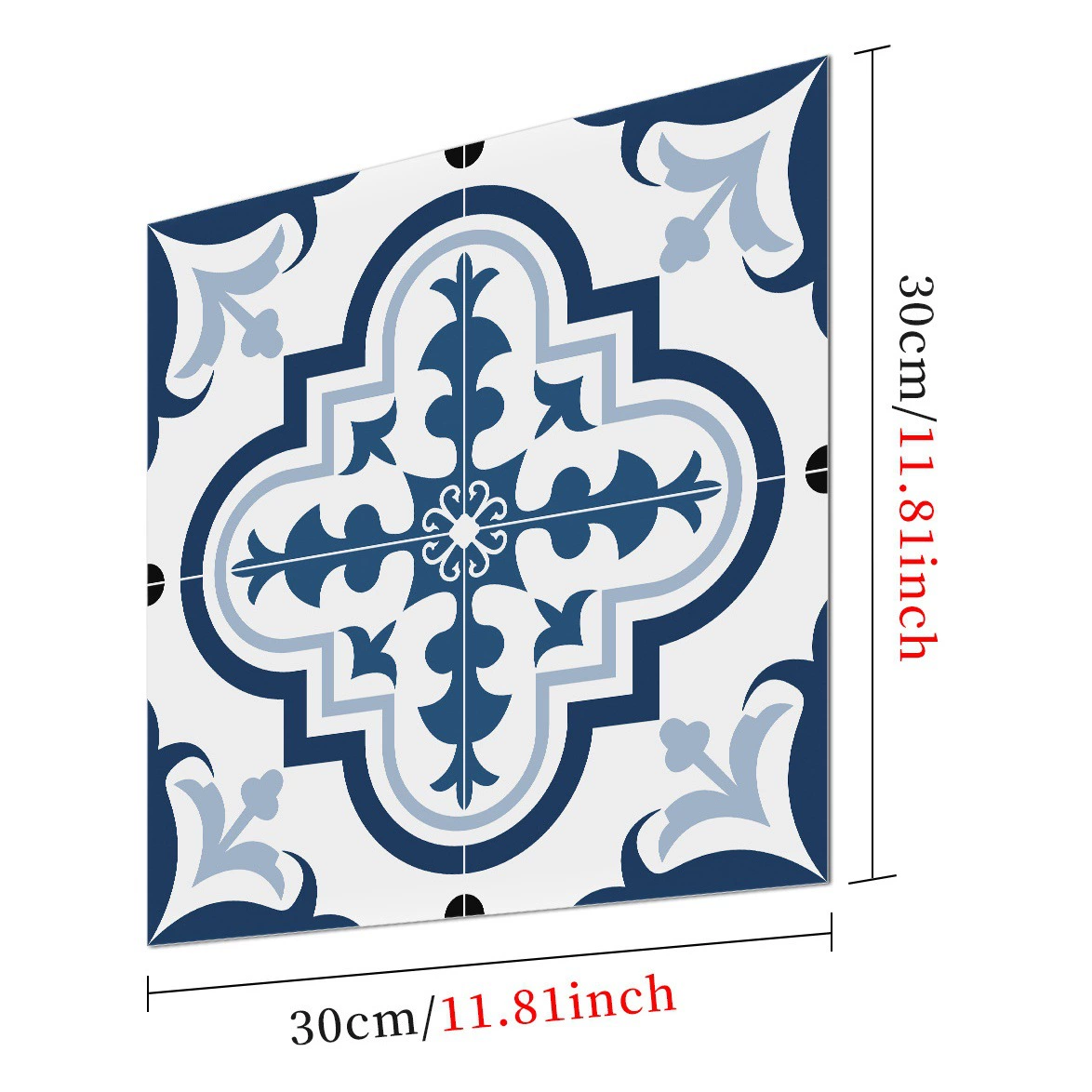 Португальская традиционная наклейка на пол с плиткой, кухня, ванная комната, украшение для пола, самоклеящаяся утолщенная матовая противоскользящая наклейка, водонепроницаемая