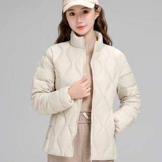 商场同款轻暖薄款羽绒服女2024年新品短款小立领休闲时尚优雅外套