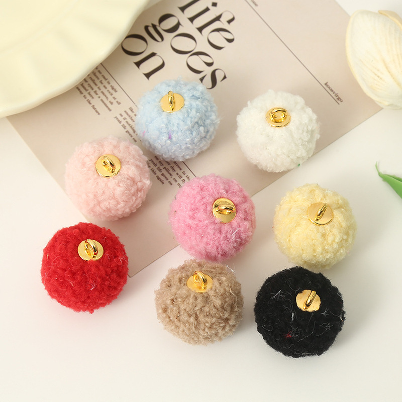 1.8cm Lamb Wool Ball Accessories Fluffy Wool Ball DIY Earrings Accessories Keychain Jewelry Hair Ball Pendant