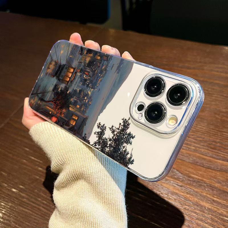 Paisaje rural para iphone16promax funda para teléfono móvil hermoso Apple 15 anti-caída 14pro nuevo 13/12