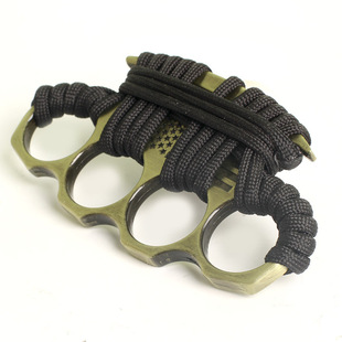New Portable Self-Defense Fist Keychain Ring Glove Edc Tiger Fist Four-Finger Window-Breaking Hammer Tool