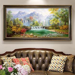 Purely Hand-Painted Oil Painting Living Room Decoration Painting Sofa Background Wall Hanging Painting Banner American Mural Landscape Landscape Cornucopia