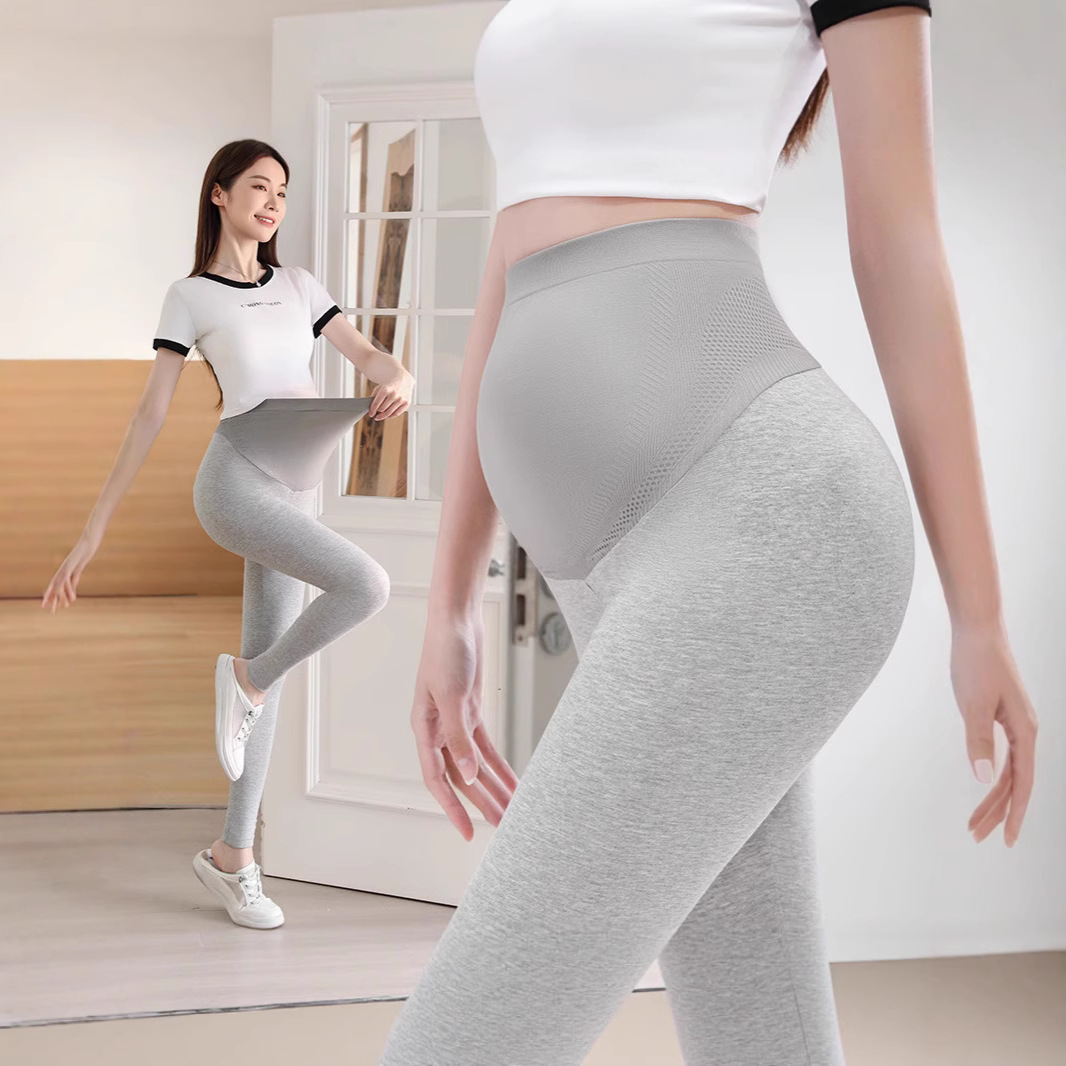Maternity Leggings Summer Thin 2025 New Pregnancy Cotton Pants Spring & Fall Outer Wear Small Plus Size Summer Clothes