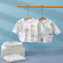 Newborn baby clothes, spring and autumn newborn clothes, autumn half-back shirts, doll half-back clothes, baby tops and monk clothes