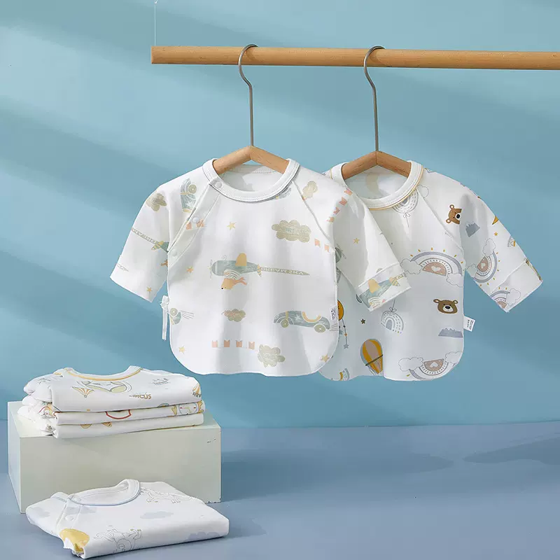 初生婴儿衣服春秋季新生儿衣服秋半背衫娃娃半背衣宝宝上衣和尚服