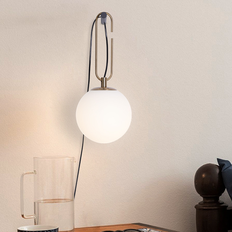 Nordic Creative Glass Wall Lamp With Personalized Modern Simplicity