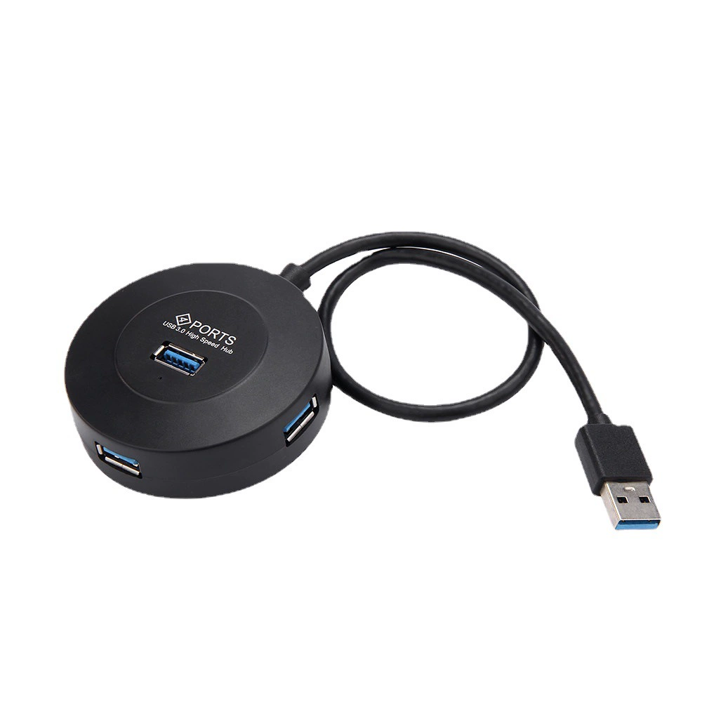 Круглый USB 3.0 хаб, 4 порта, высокоскоростной расширитель для компьютера/ноутбука