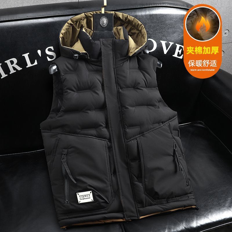 Autumn and Winter New down Vest Thickeneded Large Size Men's Outer Wear Warm Trendyy Casual Waistoutwear Jacket Vest