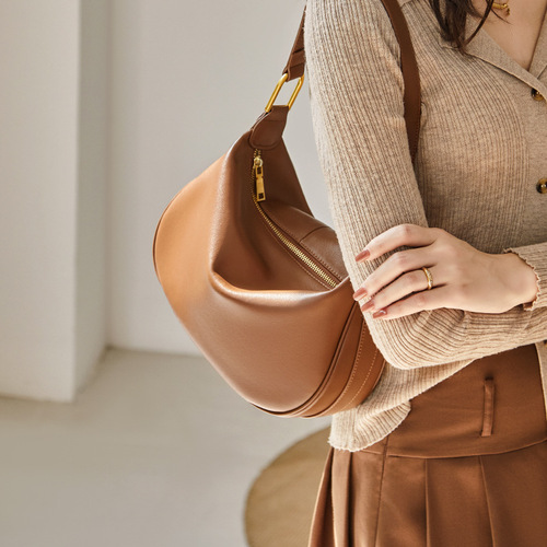 Nalandu bag 2024 new women's autumn and winter versatile high-end dumpling bag crossbody bag genuine leather women's bag single shoulder