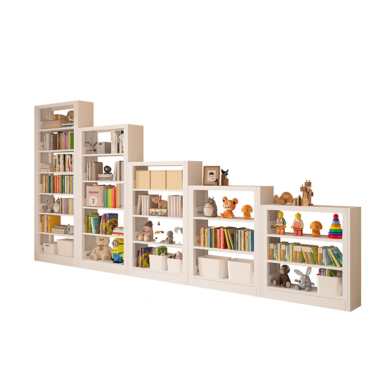 Estante de biblioteca de acero estante de libros para niños estante de almacenamiento estante de libros de hierro forjado estante de libros de sala de lectura