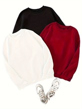 跨境卫衣抓绒女士秋冬长袖休闲纯色卫衣三件套