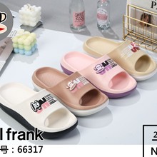 正版大嘴猴EVA双色厚底拖鞋女款软底家居外穿一字拖沙滩鞋凉拖