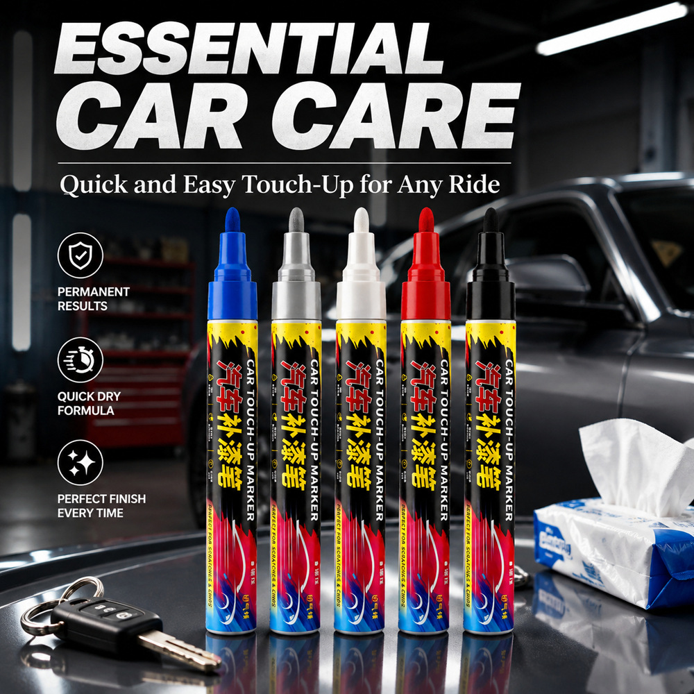 Cross-border best-selling car touch-up pen, waterproof, rust-proof, traceless touch-up pen, colorful paint pen, original car color multi-color paint pen