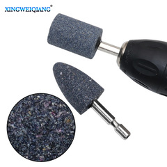 Wholesale hexagonal shank grinding wheel grinding head brown corundum grinding wheel electric grinding head cylindrical conical electric grinding head supply