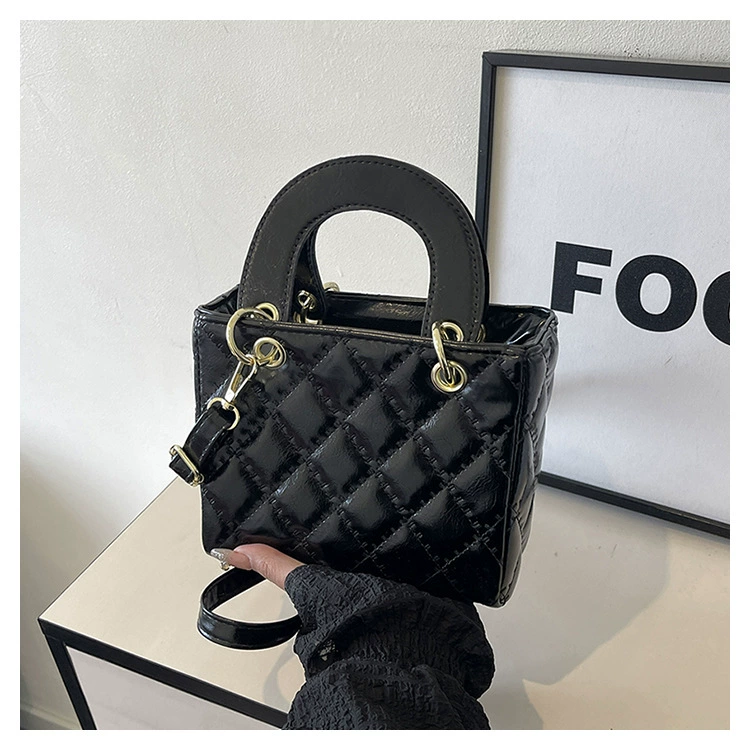 Карманная сумка через плечо с Quilted стиль-верхняя ручка небольшая crossbody 24×18×11 см