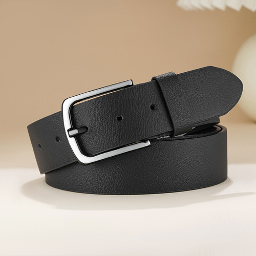New men's genuine leather belt, simple and versatile jeans belt, retro belt, cowhide fast belt