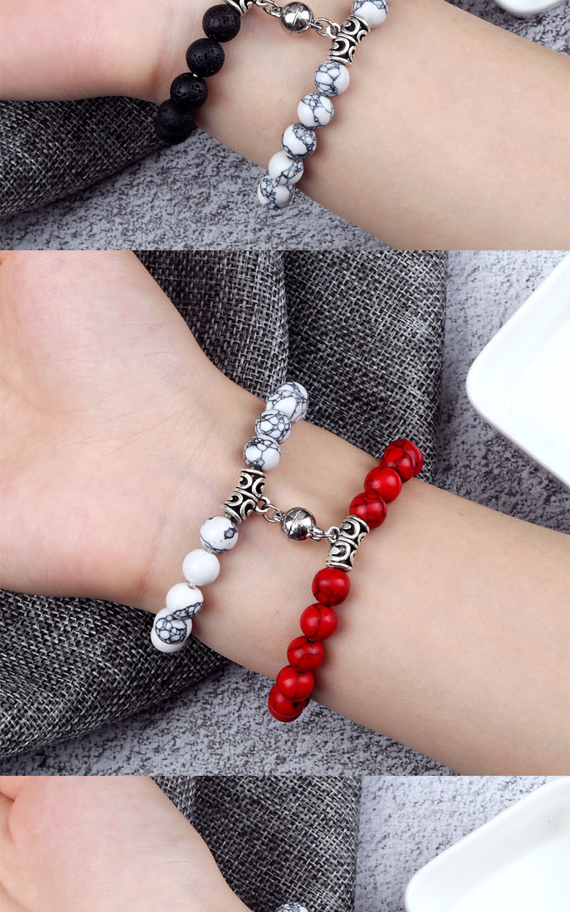 Couple Beaded Bracelets With Magnetic Attraction For Partners_voghion.com