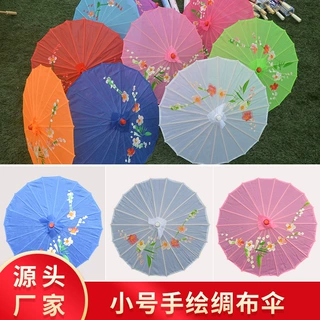 古风伞装饰吊顶手绘绸布伞仿古风舞蹈演出道具工艺伞厂家批发
