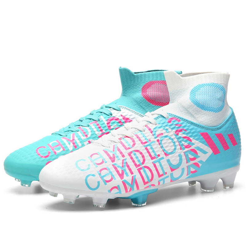 Al por mayor zapatos de fútbol de los hombres y las mujeres de Ag transpirable de color de Pato Mandarín alta-top Edición Limitada casual hierba de uñas largas zapatos de entrenamiento para niños