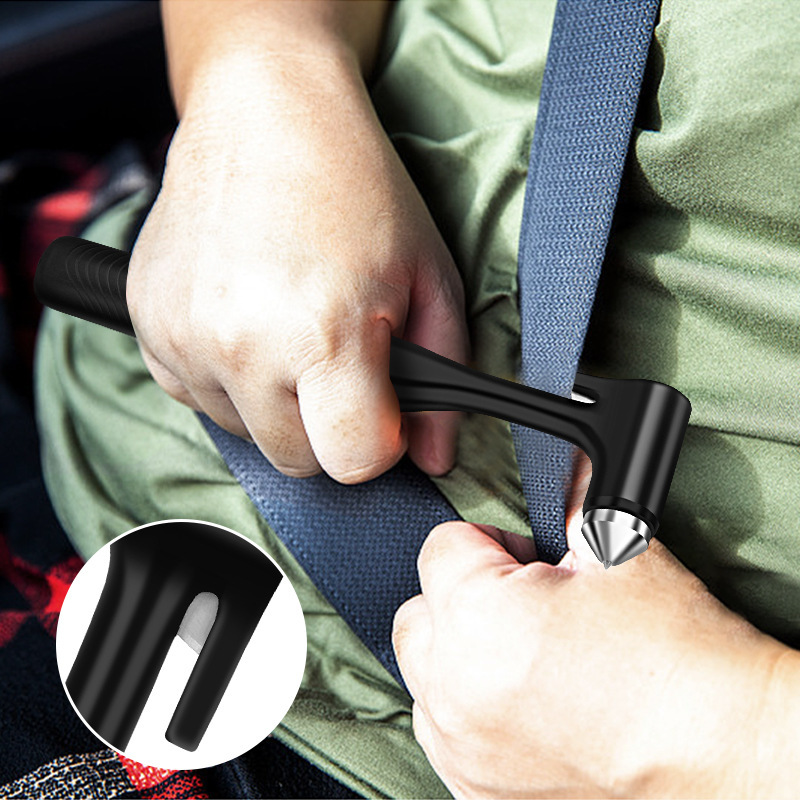 Car Safety Hammer Aluminum Alloy Safety Hammer Car Window Breaker Car Escape Life-saving Hammer Cross-border Car Window Break