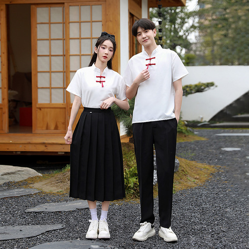 Choral poetry recitation competition uniforms for students, sports meet performance costumes, junior high and high school graduation class outfits, long dress sets