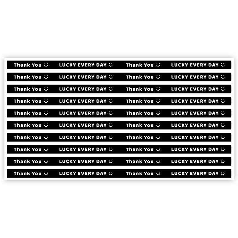 [regular version] type b black (26x1cm); 10 sheets (100 stickers/pack)