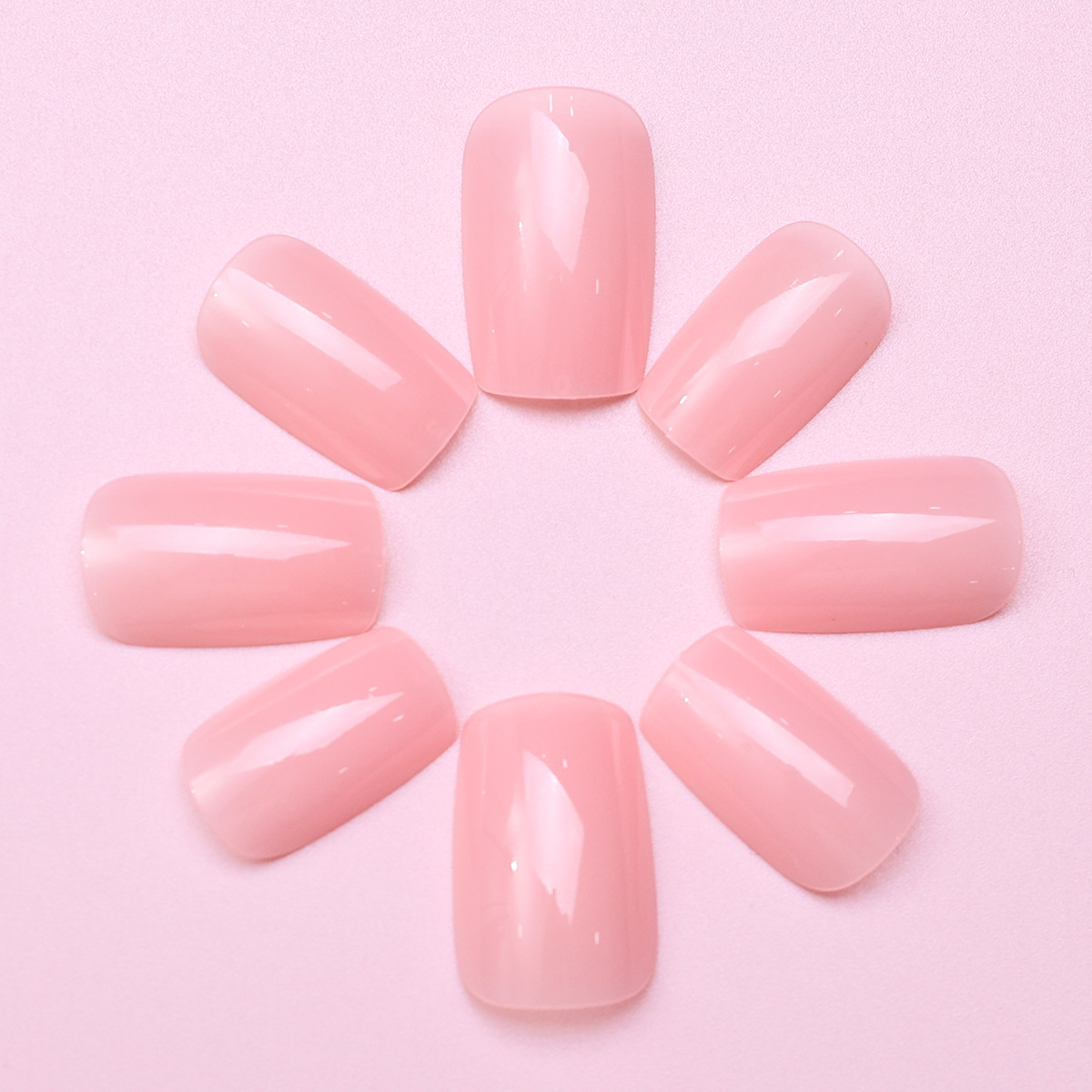 Uña corta desnuda parche de uñas de color sólido simple desgaste parche de uñas desmontable producto terminado