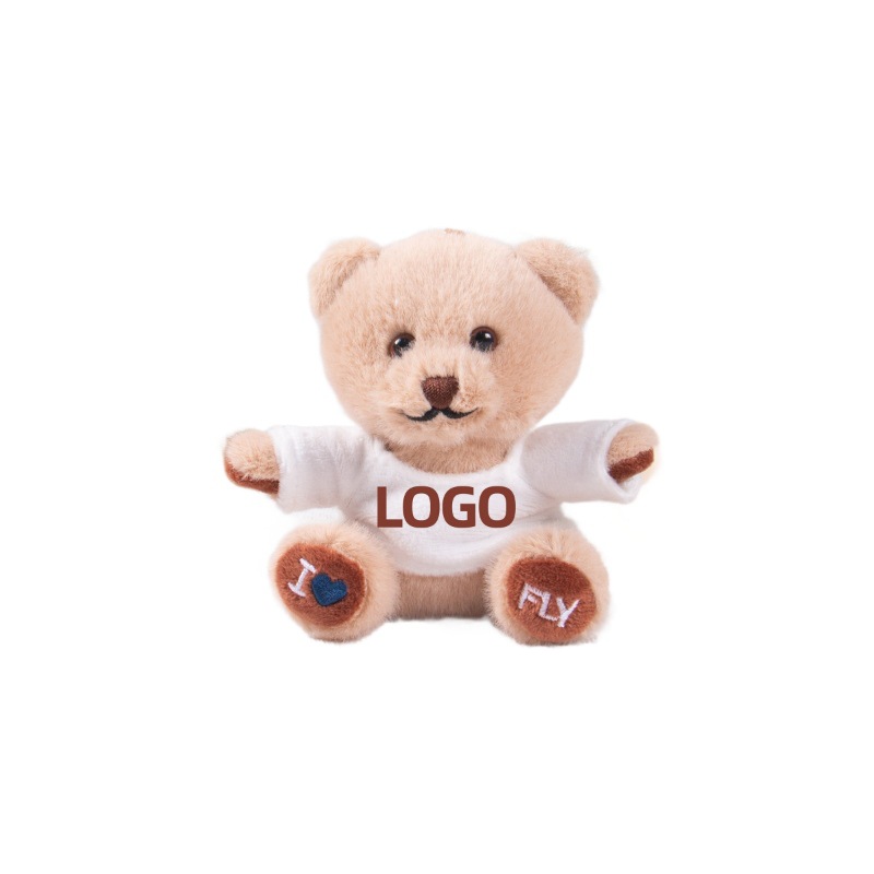 Teddy Bear Keychain Colgante logotipo impresa mochila juguetes de peluche regalos de graduación al por mayor