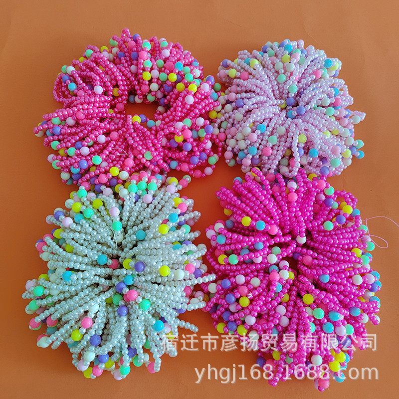Children's cute bracelet colorful girls' plastic beads beaded handmade small gift wholesale baby imitation pearl jewelry Children's cute bracelet colorful girls' plastic beads beaded handmade small gift wholesale baby imitation pearl jewelry