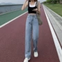 高腰夏天夏季宽松牛仔裤