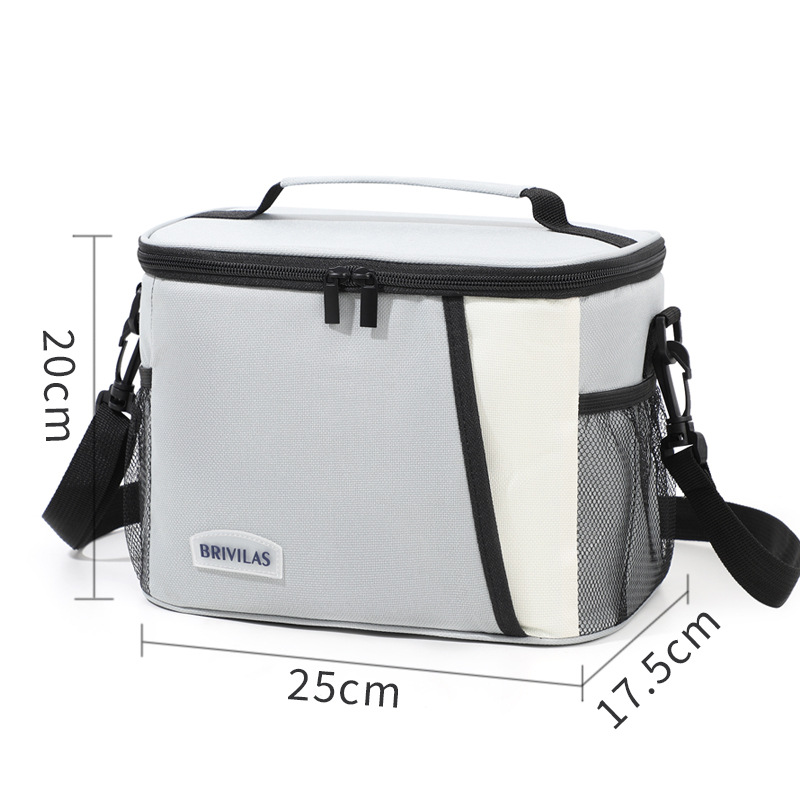 Bolsa de almuerzo de mensajero de gran capacidad, bolsa de picnic de color a juego de dopamina, bolsa de hielo transfronteriza de comercio exterior, bolsa de almuerzo, bolsa de aislamiento