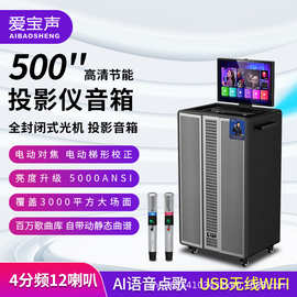 重低音广场舞投影音箱KTV唱歌智能k歌音响户外点歌机一体机