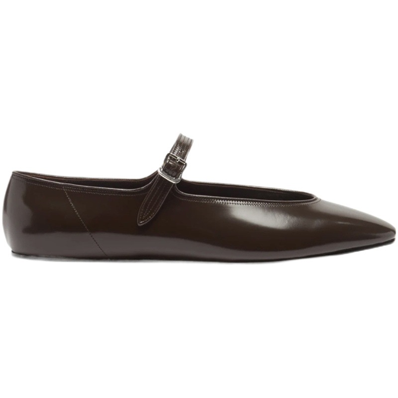 Zapatos planos Mary Jane de cuero genuino, estilo retro francés, con una sola correa y hebilla, zapatos elegantes vintage para mujer