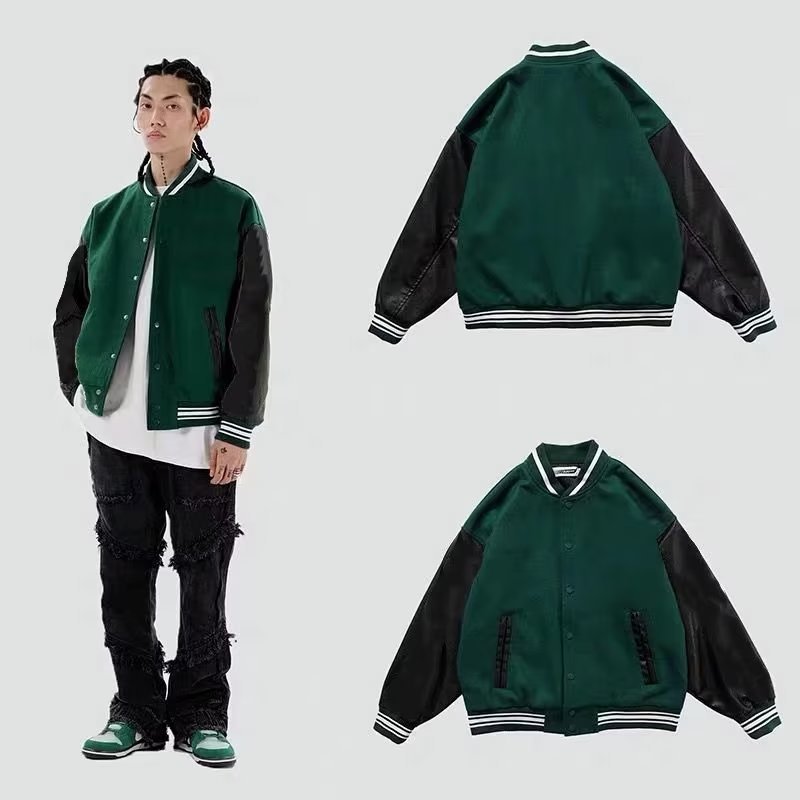 Traje de béisbol vintage americano retro verano Capa delgada masculina ins marea marca primavera otoño chaqueta oversize