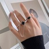 Black chain, wedding ring, brand fashionable set, European style