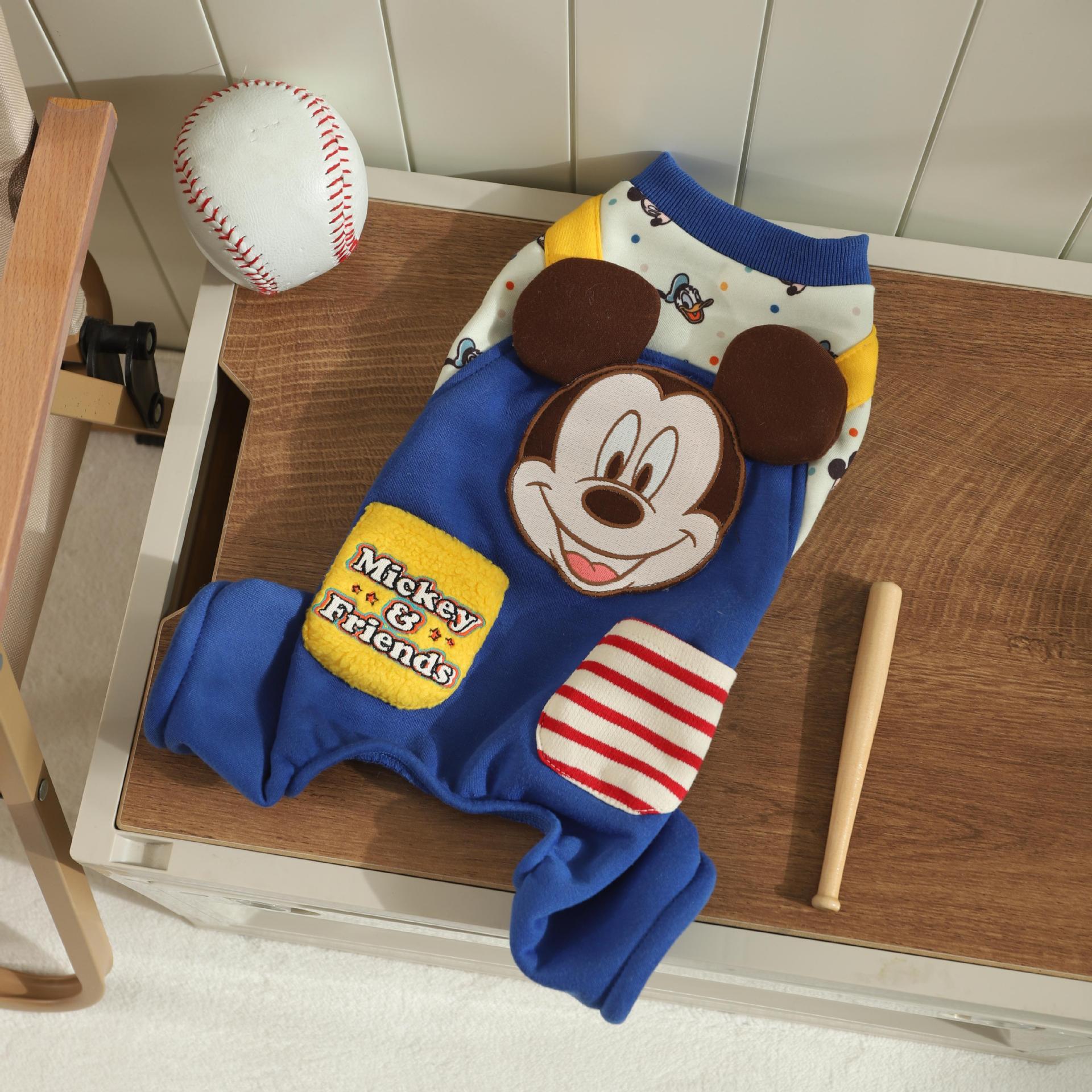 Disney Mickey Dog Clothing Invierno Cálido Bichon Dog Otoño Bomei Teddy Perro pequeño Pet Traje de cuatro patas