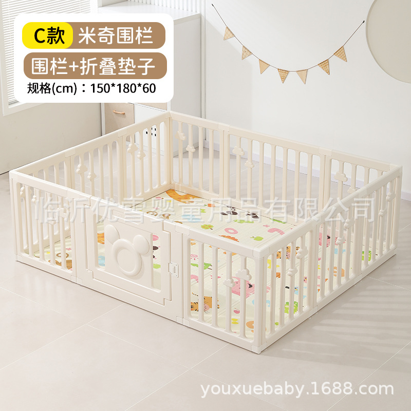 Jiayin cerca para niños juegos interiores para bebés en el suelo grueso cerca de protección para bebés rastreando cerca para niños pequeños para el hogar