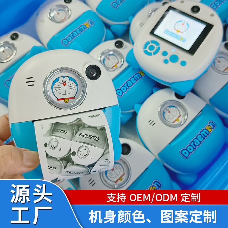 Doraemon Print Camera The HD Front and Back Double Photographable Video Student Gift Print Camera