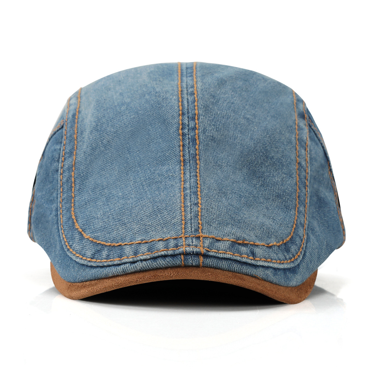 Hombres y mujeres de moda vaquero lavar boina vintage gorra de pato Amazon gorra de peluche transfronteriza gorra de color contrastante image 6