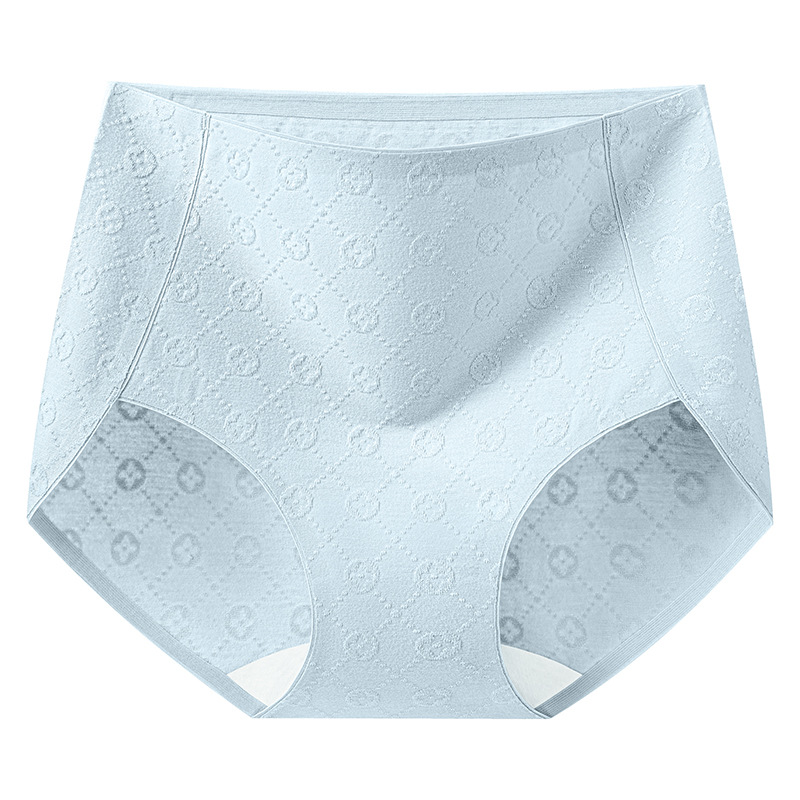 2024 nuevo estilo de algodón de cintura alta, abdomen sin clip, cadera 7A, entrepierna de algodón antibacteriano, sin costuras, jacquard transpirable para mujer