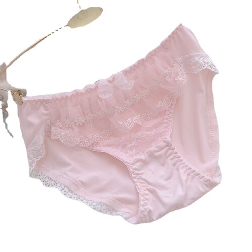 Long-term supply of Japanese fresh multi-color milk silk princess embroidered triangle girl cute women's underwear