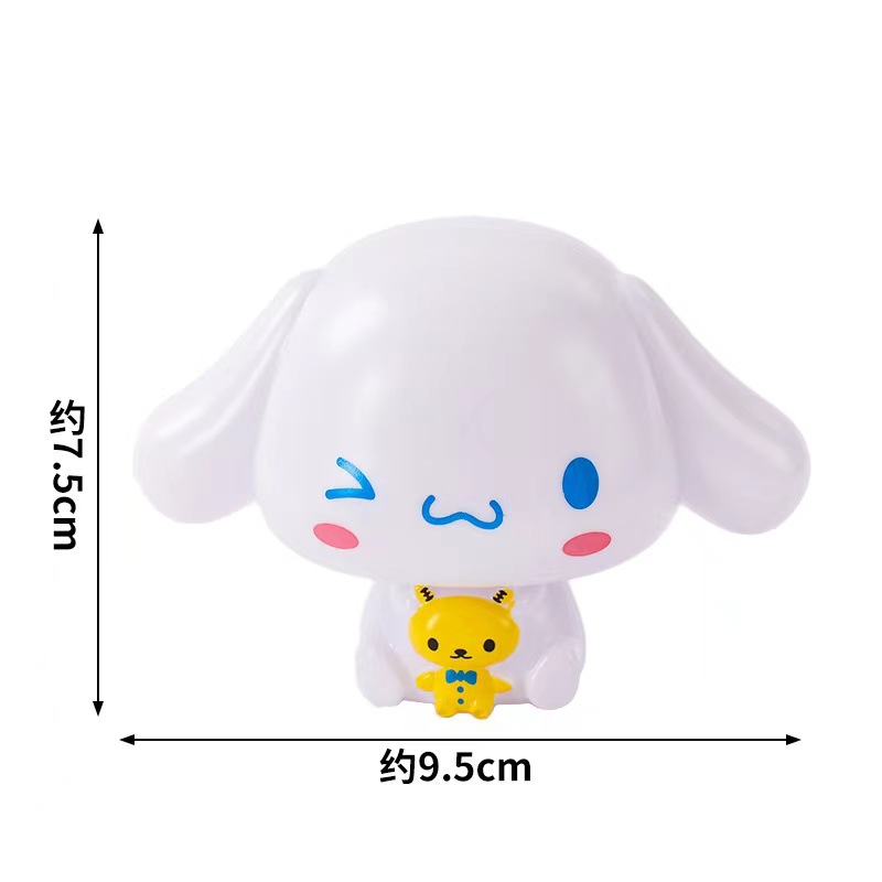 Decoración de pastel de perro de jade adorno de decoración de pastel de perro de orejas grandes blancas de dibujos animados retro Kulomi complemento de vestir para hornear tarjeta de cumpleaños