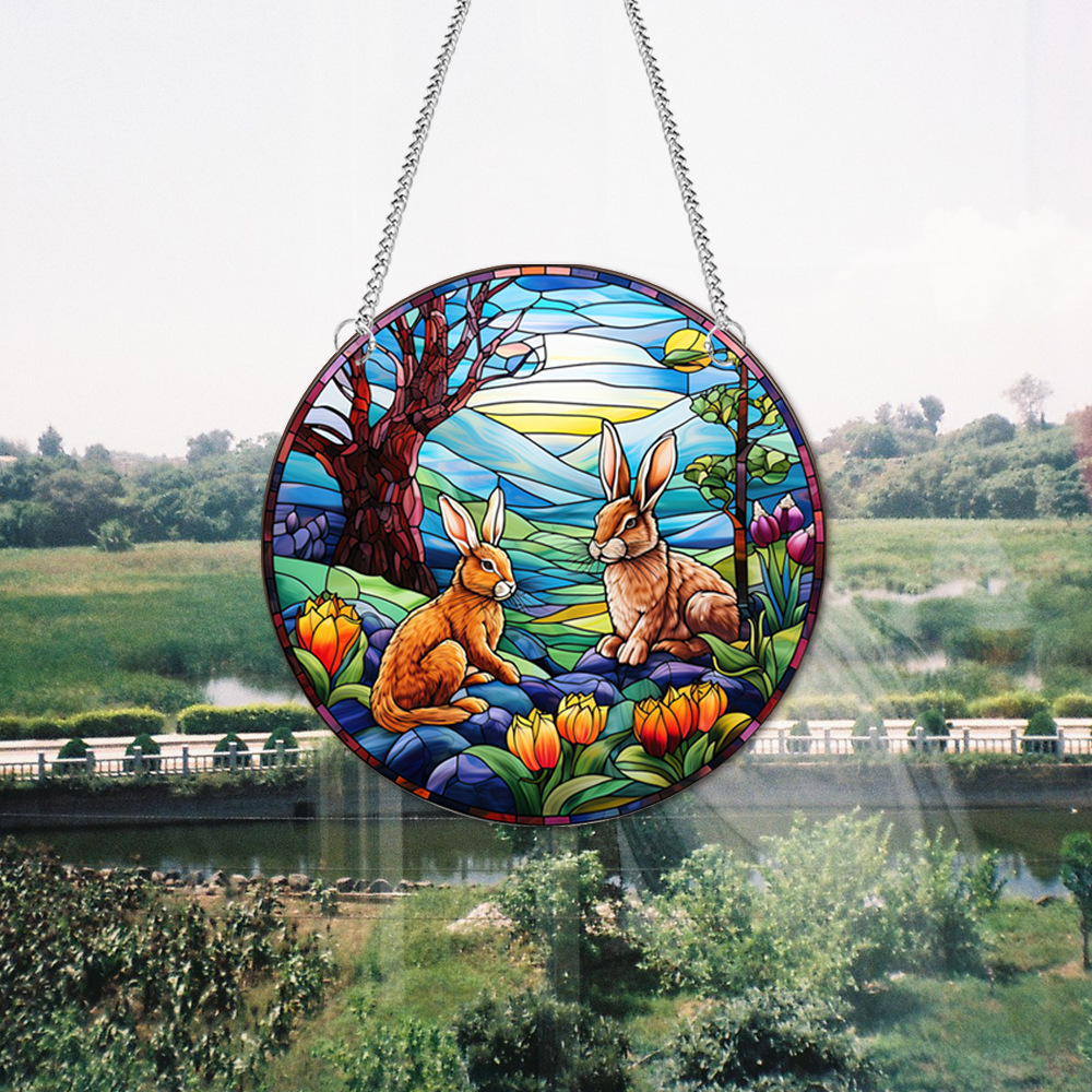 95g Weight pendant Home Textiles & Decor Type Acrylic Material Easter Festival Rabbit Pattern Casual, Elegant, Classical Style Easter Casual Elegant Classical Rabbit Arylic Party Supplies Decorations 76