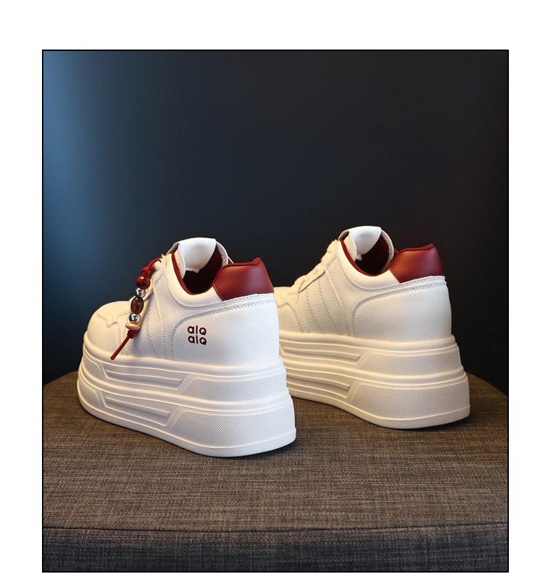 Giày sneaker nữ đế dày trắng siêu nhẹ tăng chiều cao HY9856 — đen chi tiết 20