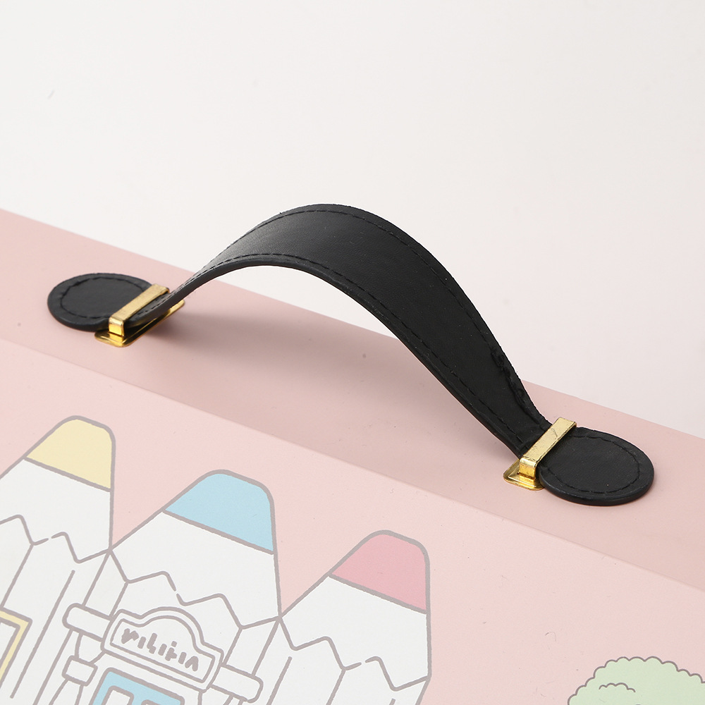 Caja de regalo de doble puerta de dibujos animados Caja de almacenamiento de joyas de chicas Caja de embalaje de regalos Caja de transporte de tres capas Caja al por mayor