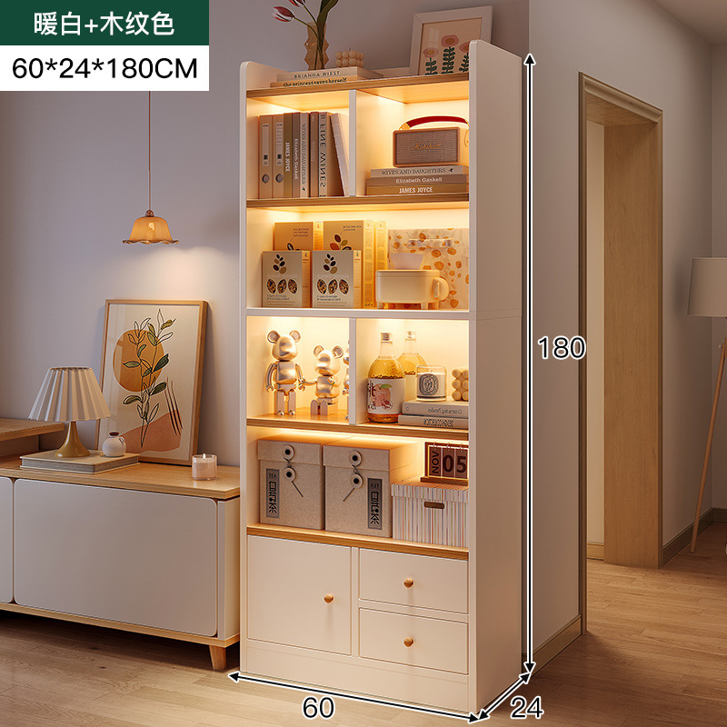 Armario de almacenamiento de varias capas junto al mueble de TV, armario de exhibición de sala de estar, estantería estrecha para el hogar, armario de almacenamiento para el dormitorio, armario de piso a techo