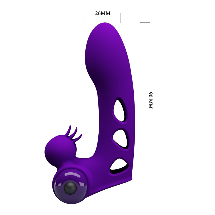 Vibrating Finger Sleeve Silicone 10 Frequency Vibration_voghion.com